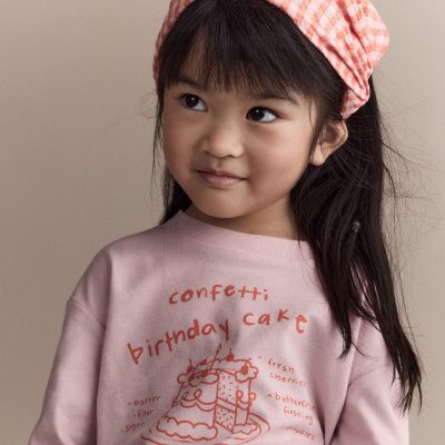 Toddler Girl Gingham Bandana Hair Scarf - Orange