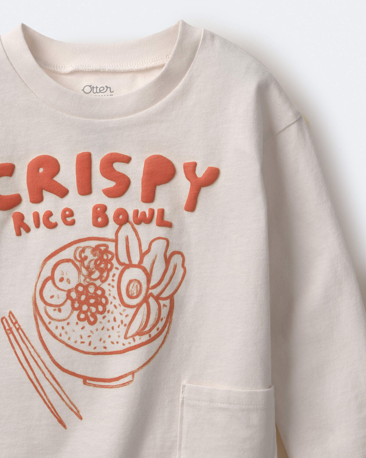 Toddler 'Crispy Rice Bowl' Long-Sleeve Relaxed Graphic Tee - Cream - Image 6