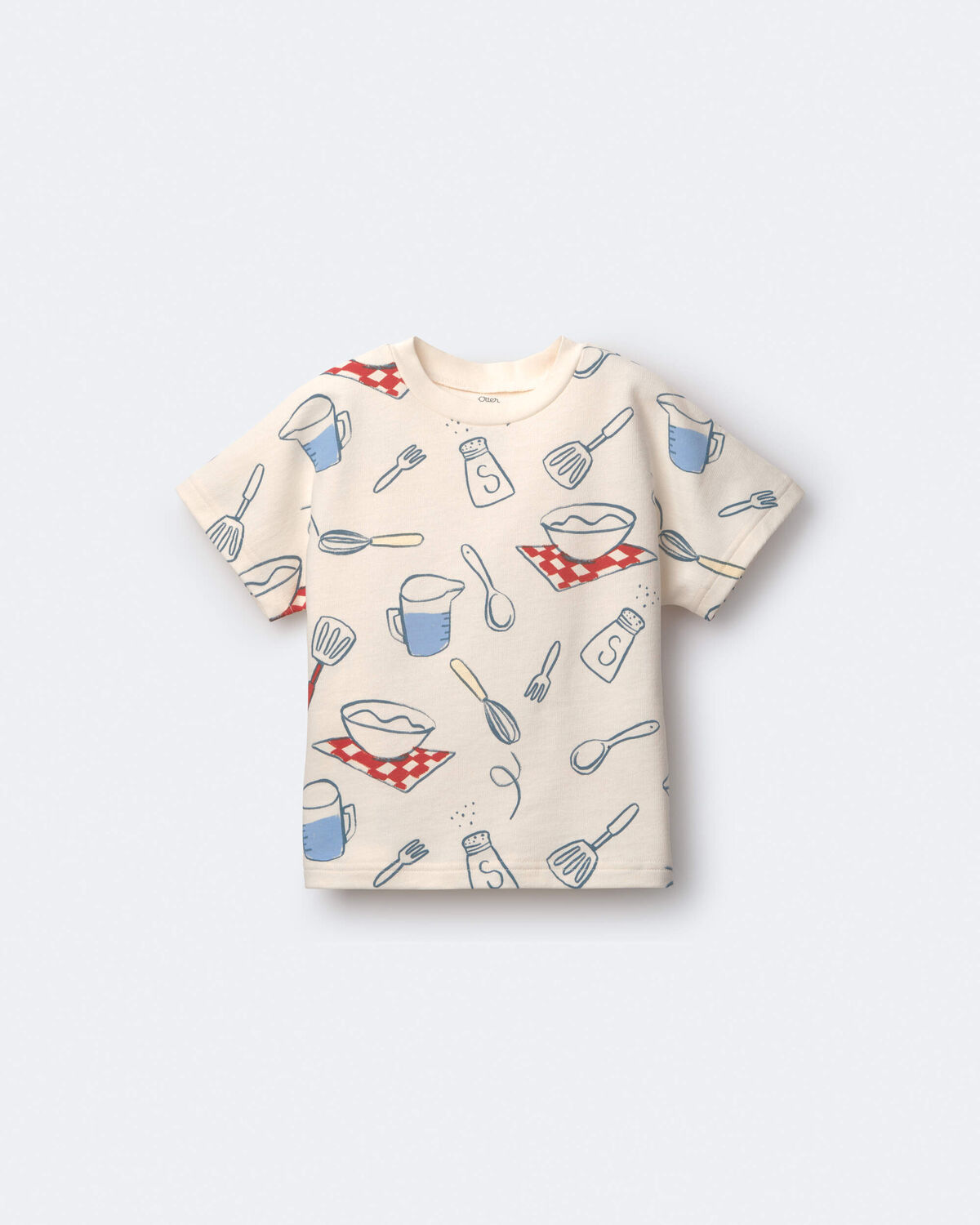 Toddler Dolman Tee in Baking Print - Cream - Image 2