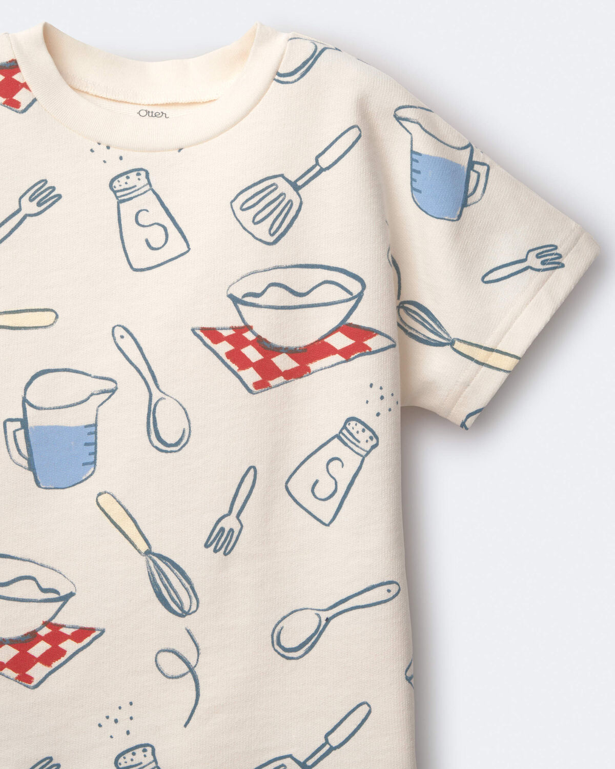 Toddler Dolman Tee in Baking Print - Cream - Image 6