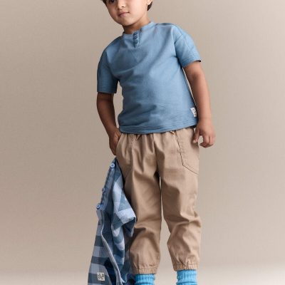 Toddler Boy Henley Tee - Blue