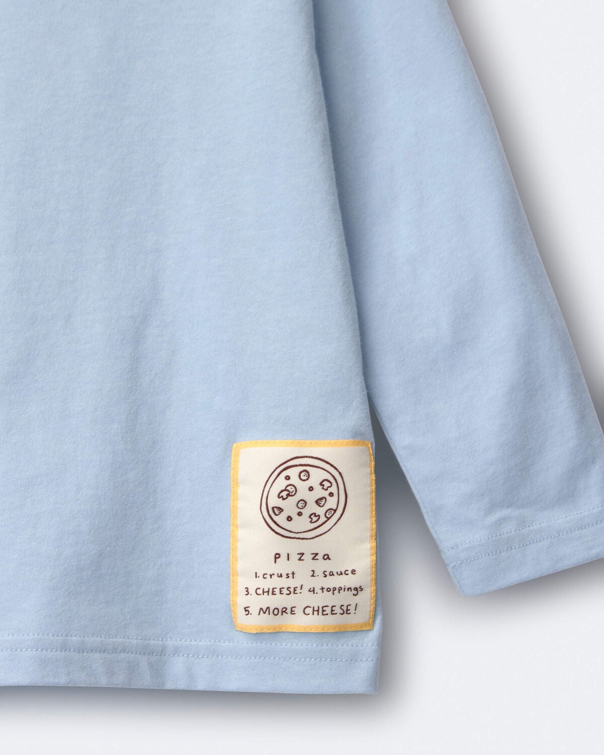 Toddler Pizza Long-Sleeve Relaxed Tee - Blue - Image 6