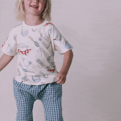 Toddler Seersucker Playground Pant with Pockets - Blue