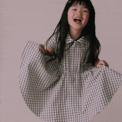 Toddler Girl Avenue Twirl™ Scalloped Dress in Gingham - Grey