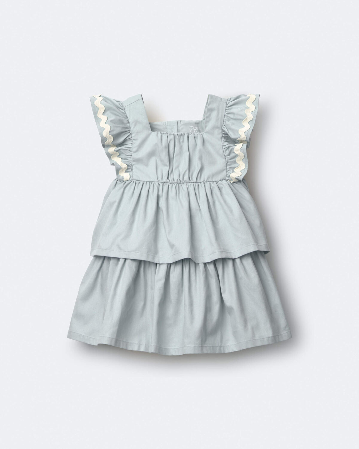 Toddler Girl Ruched Tiered Dress - Light Blue - Image 2