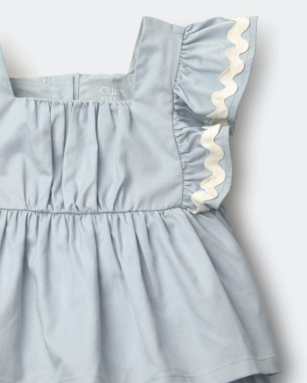 Toddler Girl Ruched Tiered Dress - Light Blue - Image 6