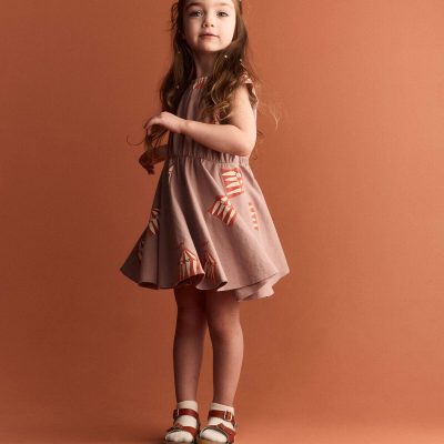 Toddler Girl Avenue Twirl™ Dress in Big Top Print - Mauve