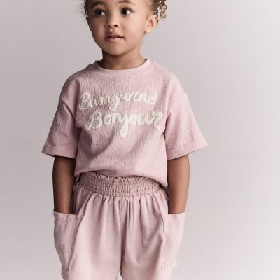 Toddler Girl Swing Shorts with Pockets - Light Pink