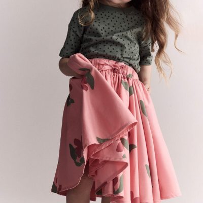 Toddler Girl Avenue Twirl™ Midi Skirt in Floral Print - Pink