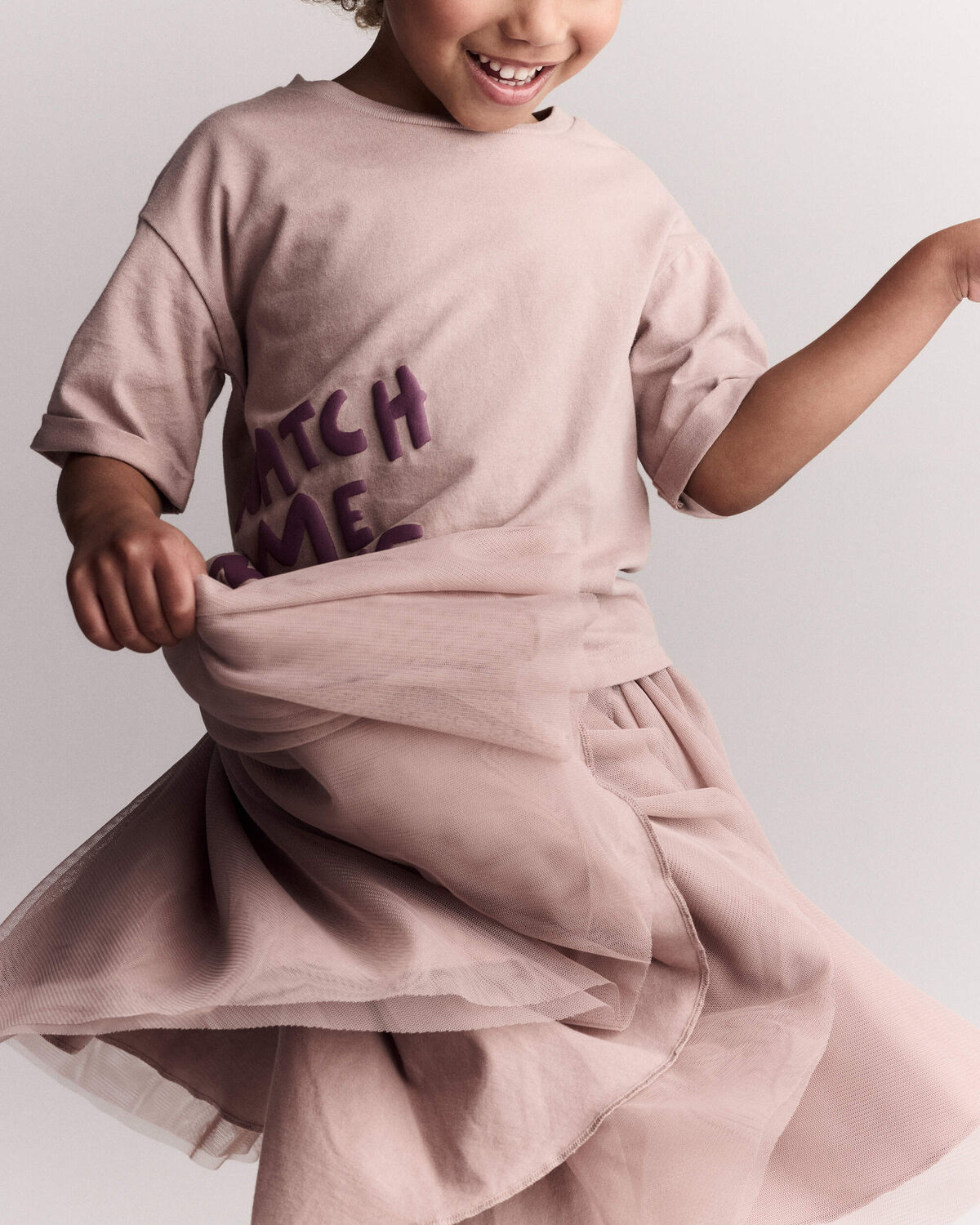 Toddler Girl Avenue Twirl™ Midi Skirt with Tulle - Light Pink - Image 3