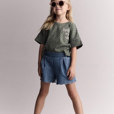 Toddler Girl 'Hide and Seek' High-Low Dolman Tee - Olive