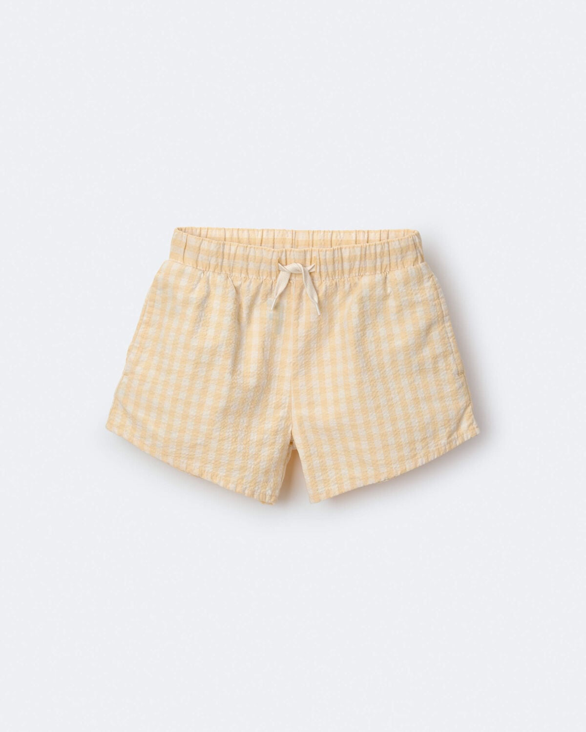 Toddler Girl Gingham Peplum Shorts - Yellow - Image 2