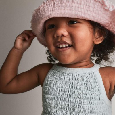 Toddler Girl Bucket Hat - Light Pink