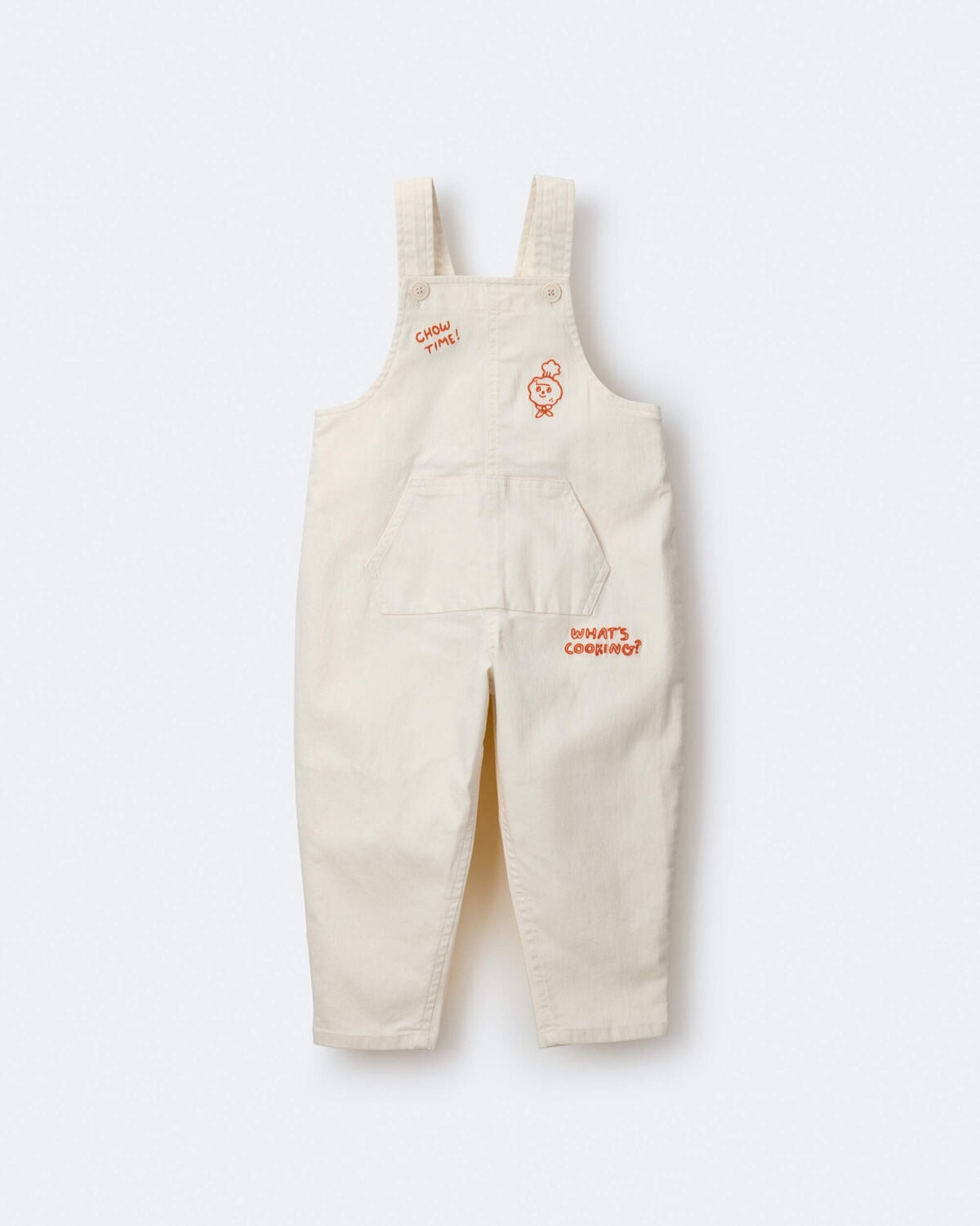 Toddler 'What's Cooking' Overall with Kanga Pocket - Cream - Image 2