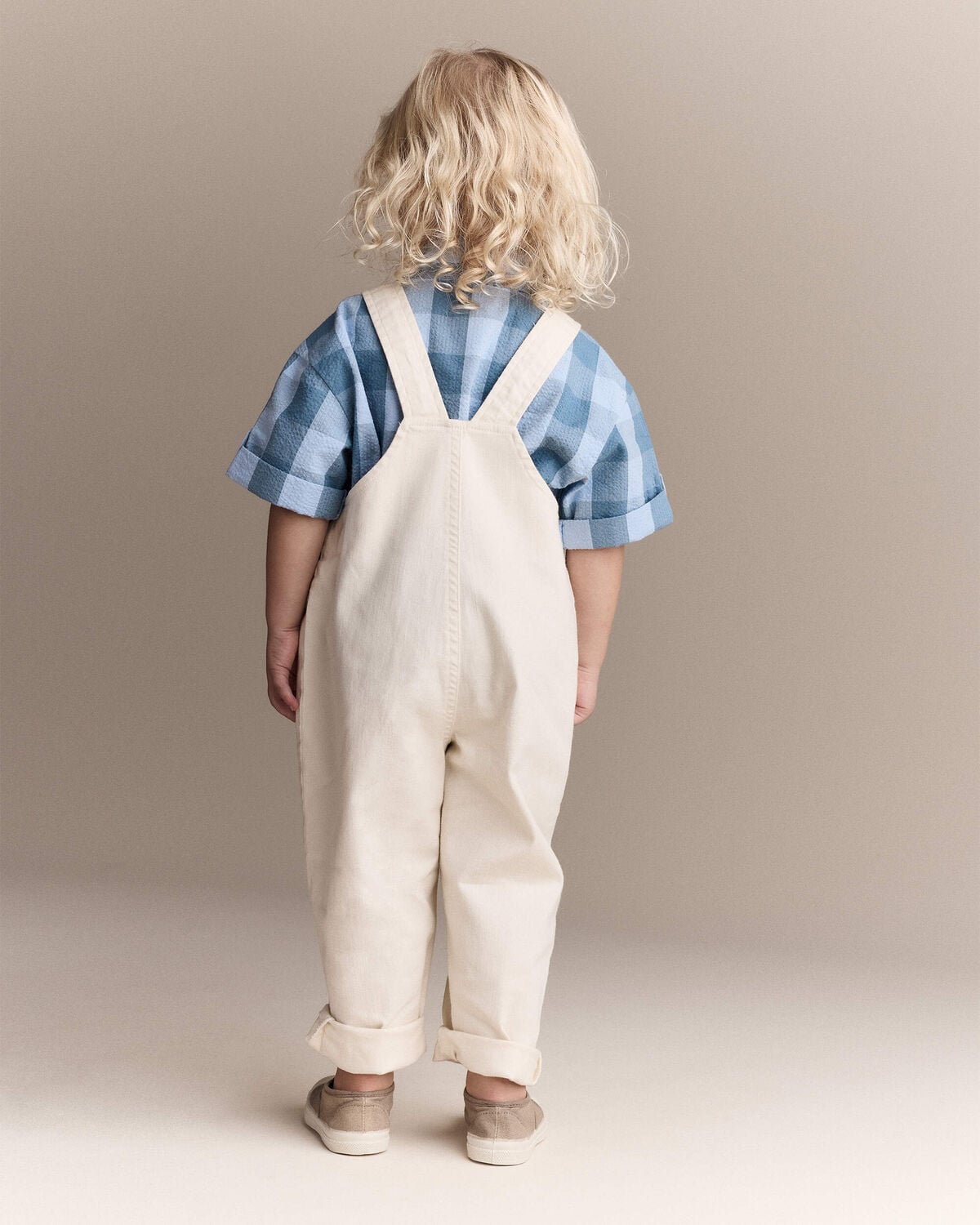 Toddler 'What's Cooking' Overall with Kanga Pocket - Cream - Image 5