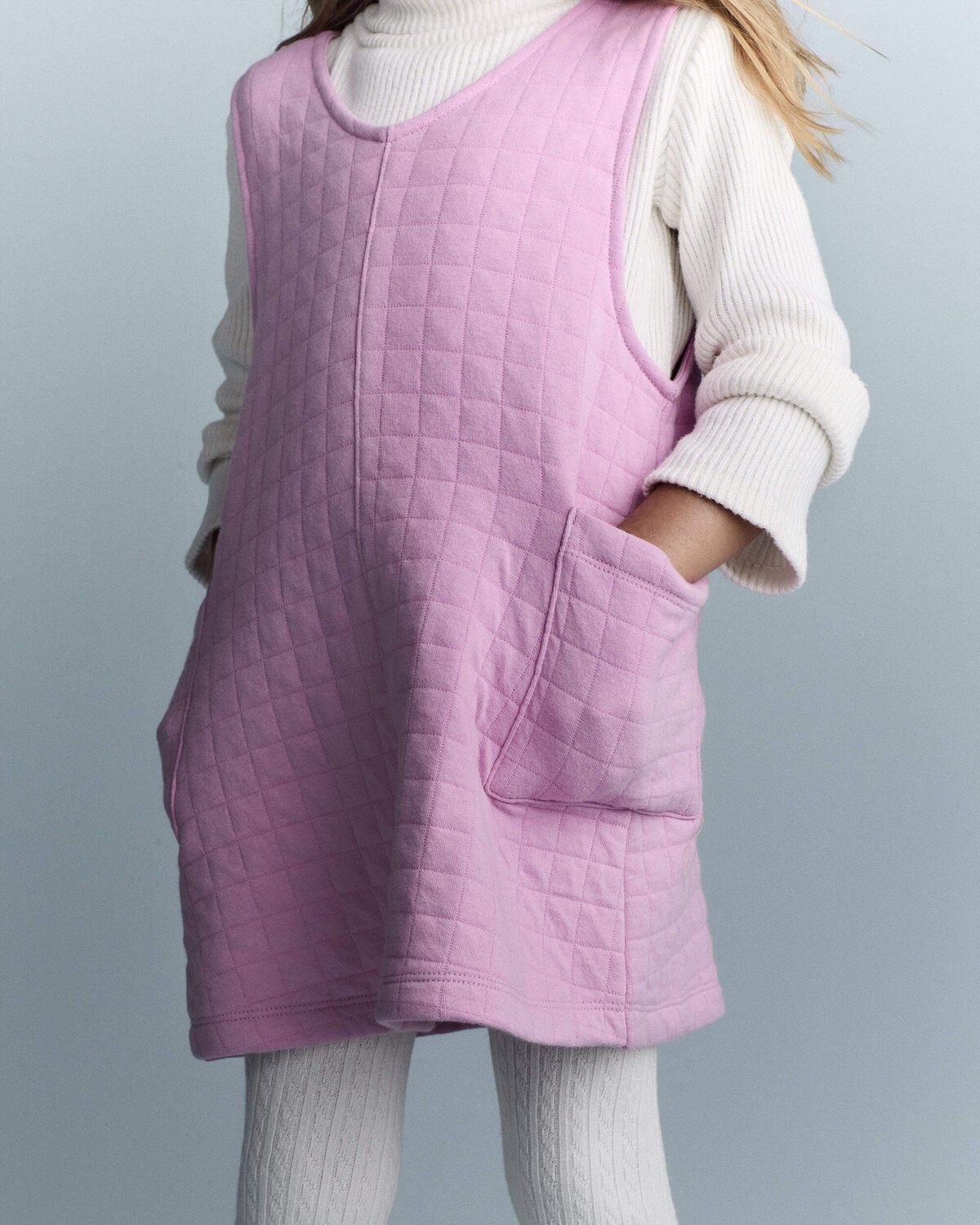 Toddler Girl Otter Pocket Jumper - Lilac - Image 3