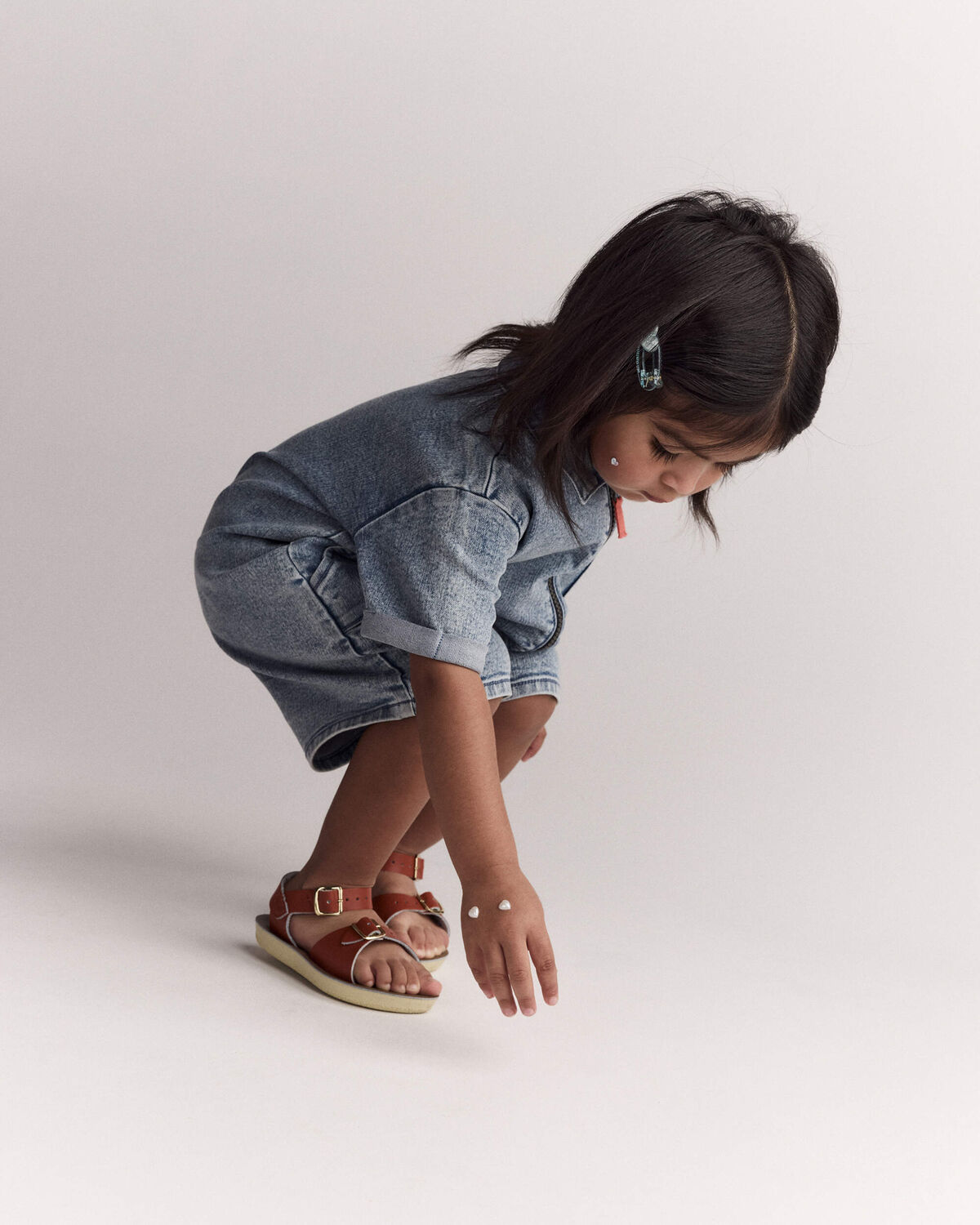 Toddler Girl Day Out™ Romper in Denim - Image 5