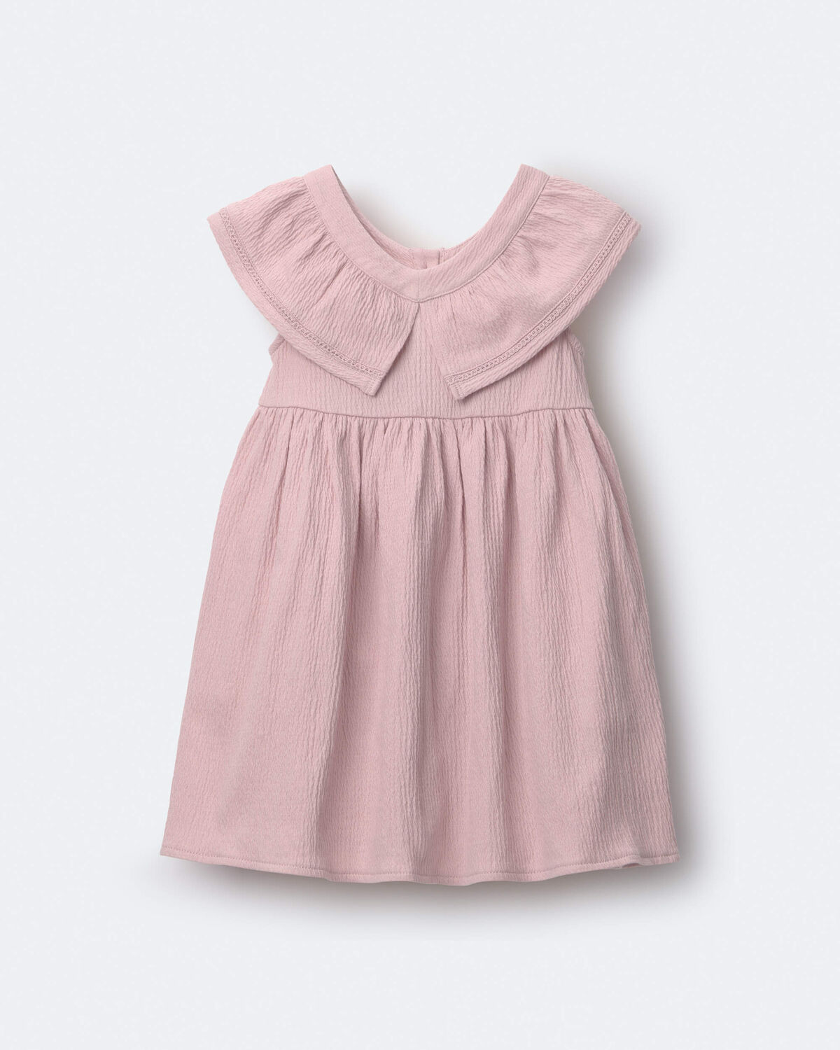Toddler Girl Ruffle Collar Dress - Light Pink - Image 2