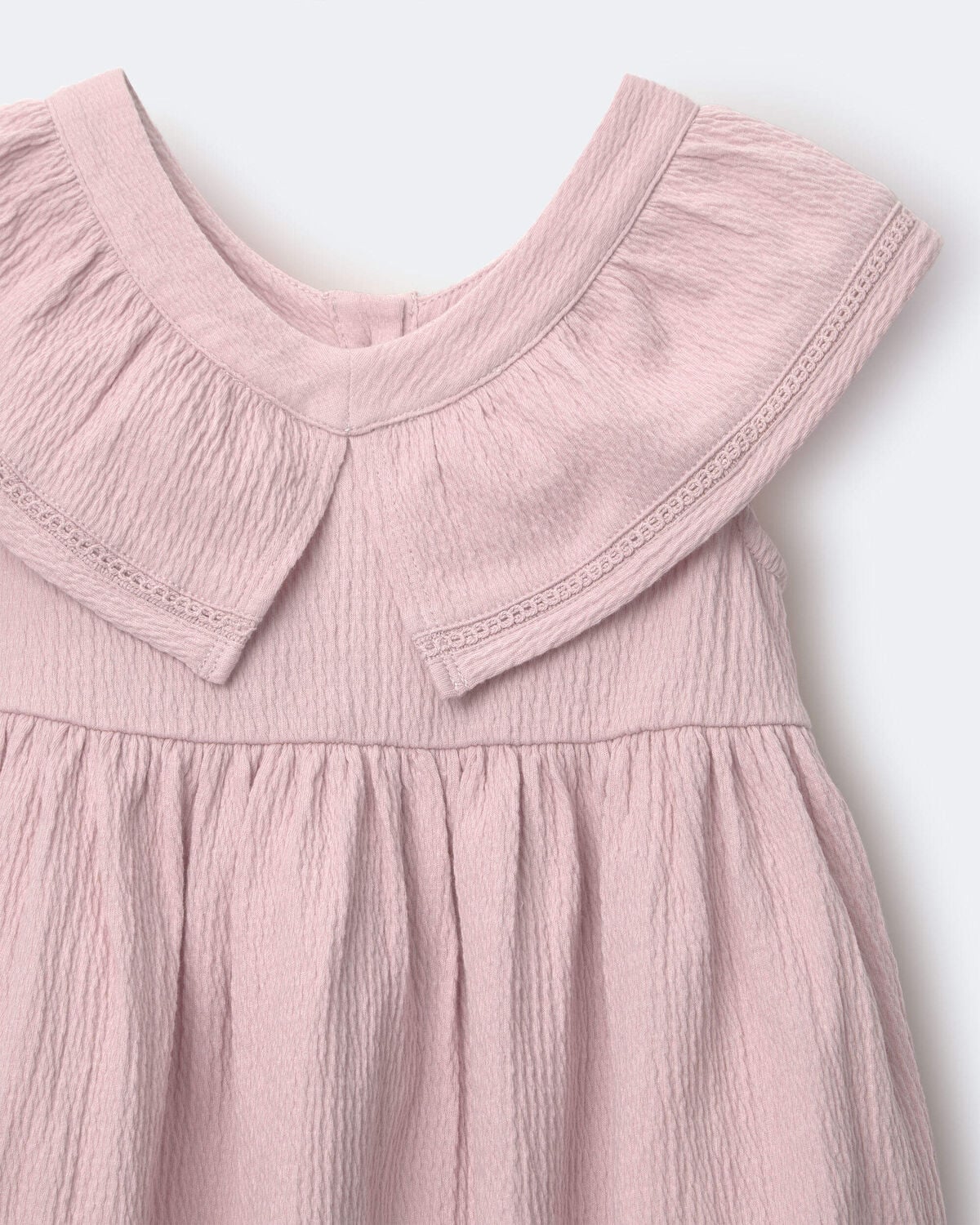 Toddler Girl Ruffle Collar Dress - Light Pink - Image 5