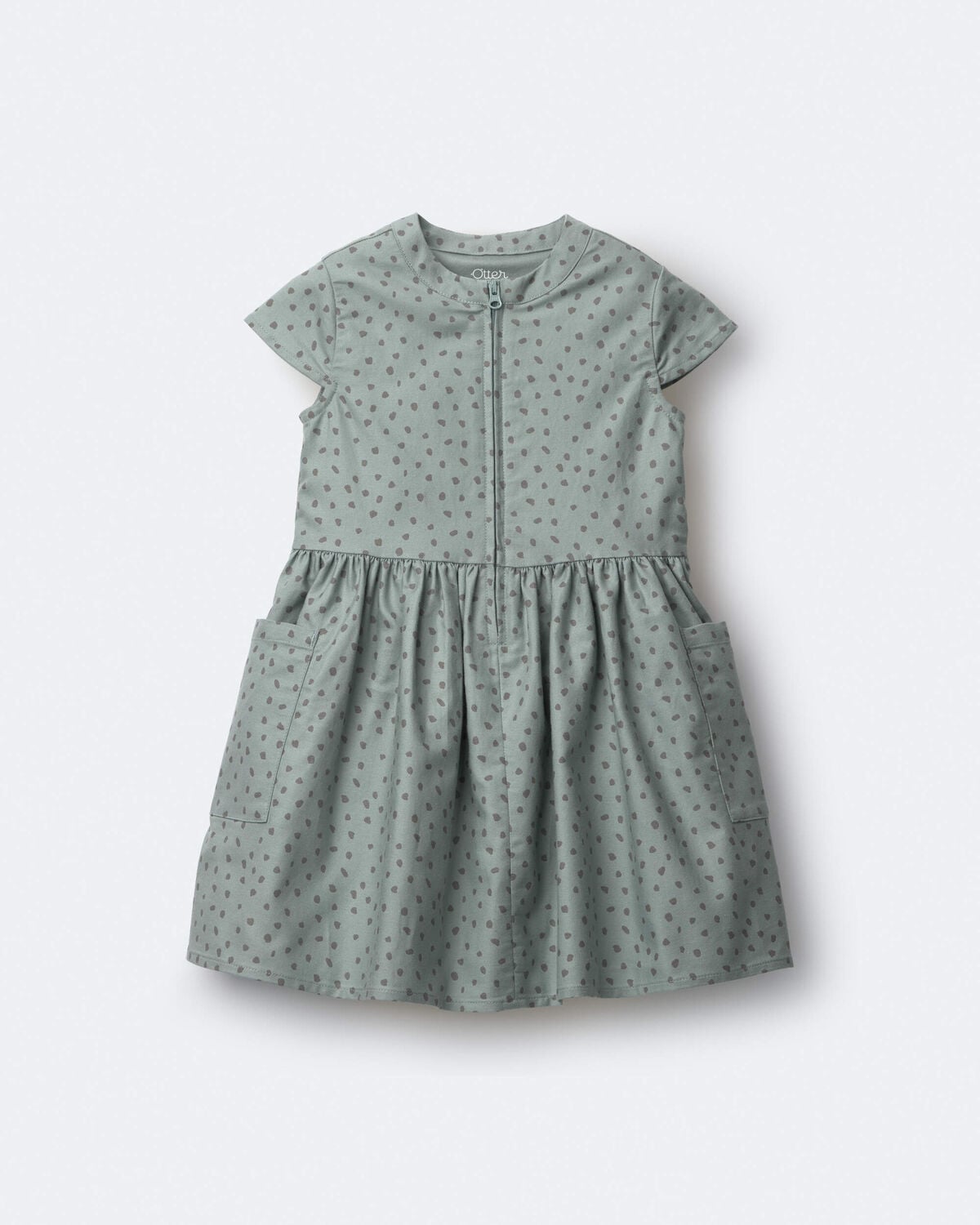 Toddler Girl Laura Dress with Pockets - Pale Blue - Image 2