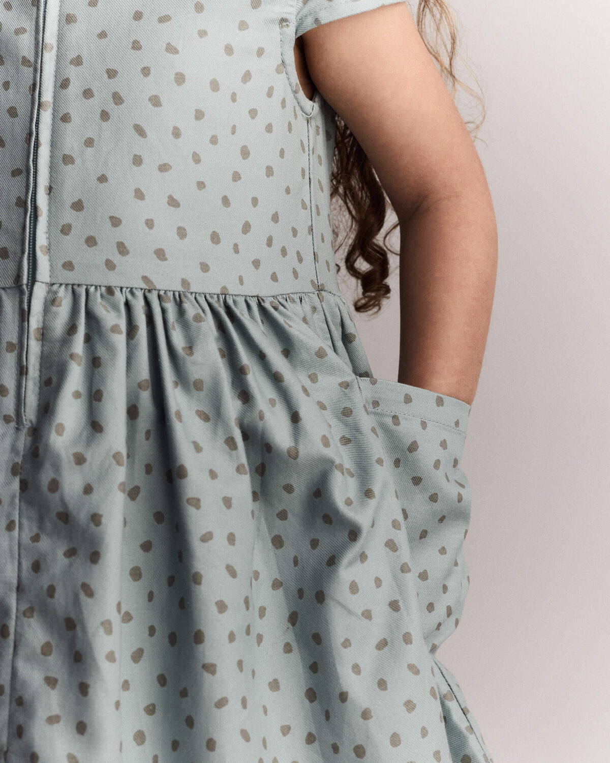 Toddler Girl Laura Dress with Pockets - Pale Blue - Image 6