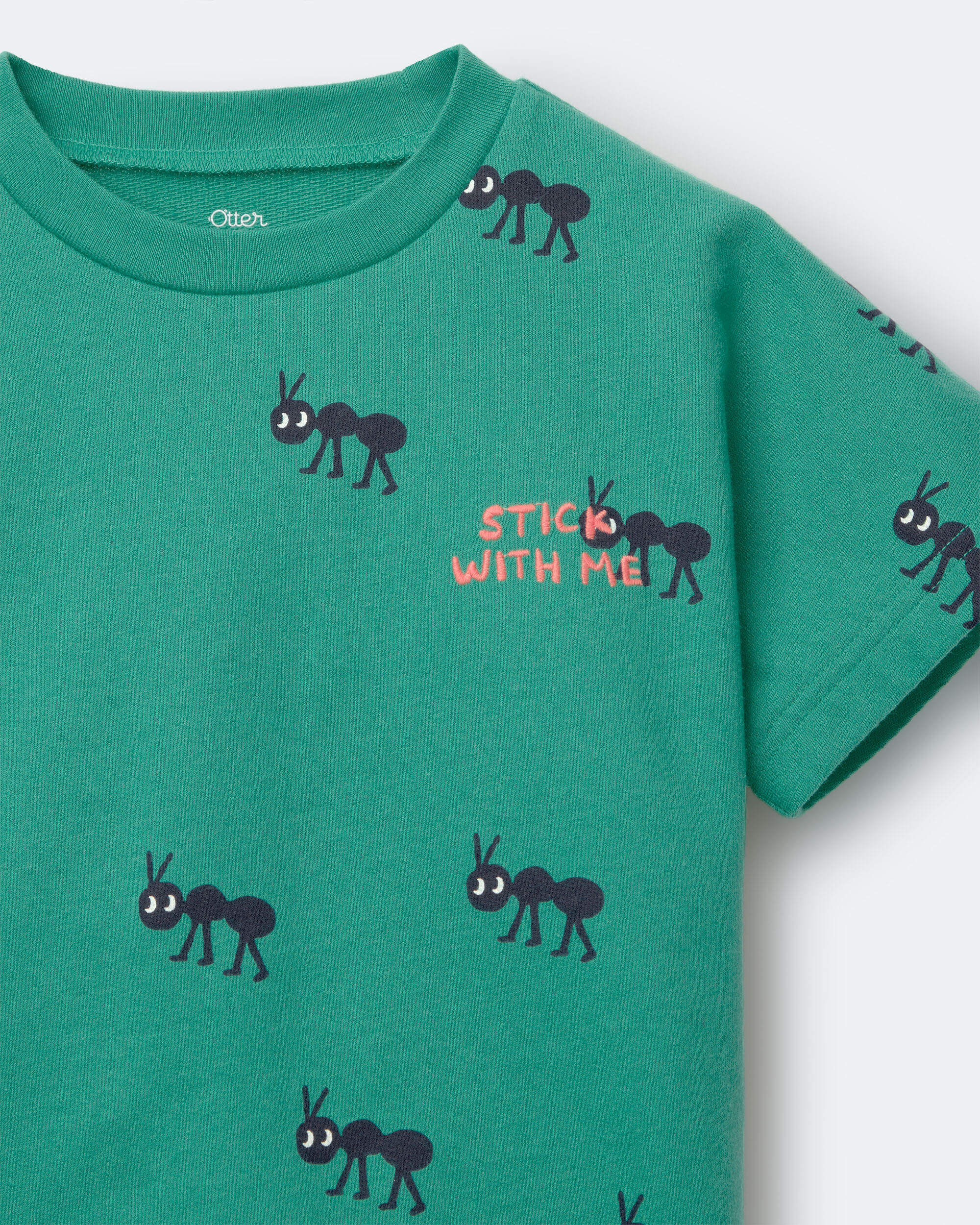 Toddler Dolman Tee in Dog Print - Cream - Image 5