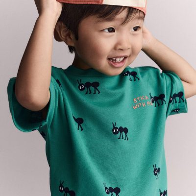 Toddler Boy 'Stick With Me' Dolman Tee - Dark Green