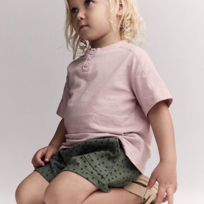 Toddler Henley Tee - Light Pink