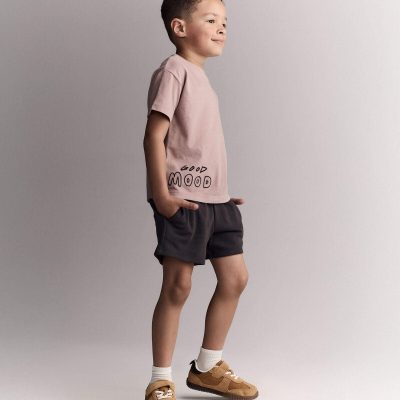 Toddler 'Good Mood' Relaxed Tee - Mauve