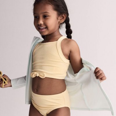 Toddler Girl Bow Tankini - Yellow