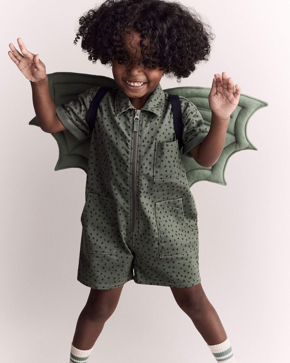 Toddler Boy Dragon Wings - Sage - Image 3