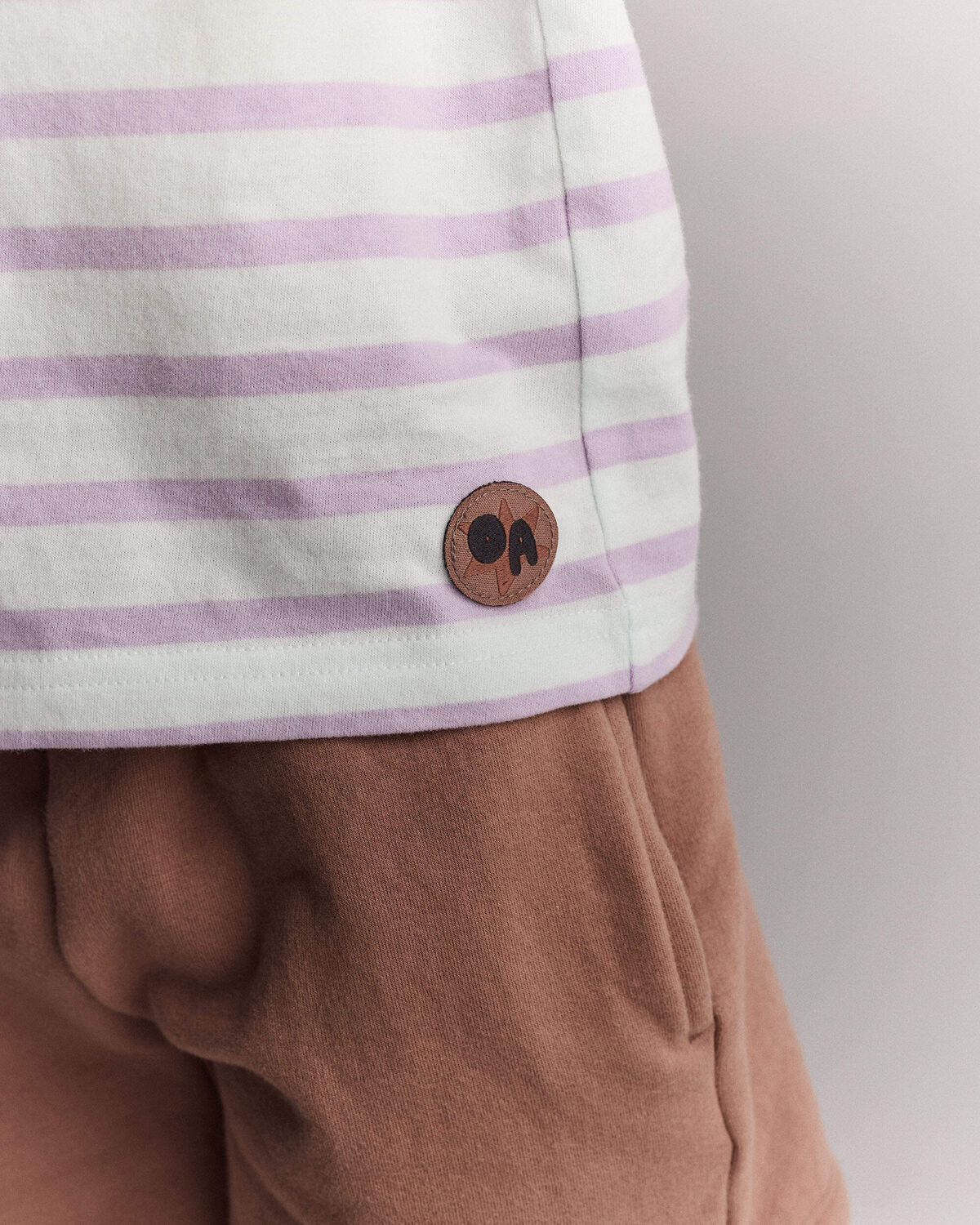 Toddler Relaxed Tee in Stripes- Blue/Purple - Image 6