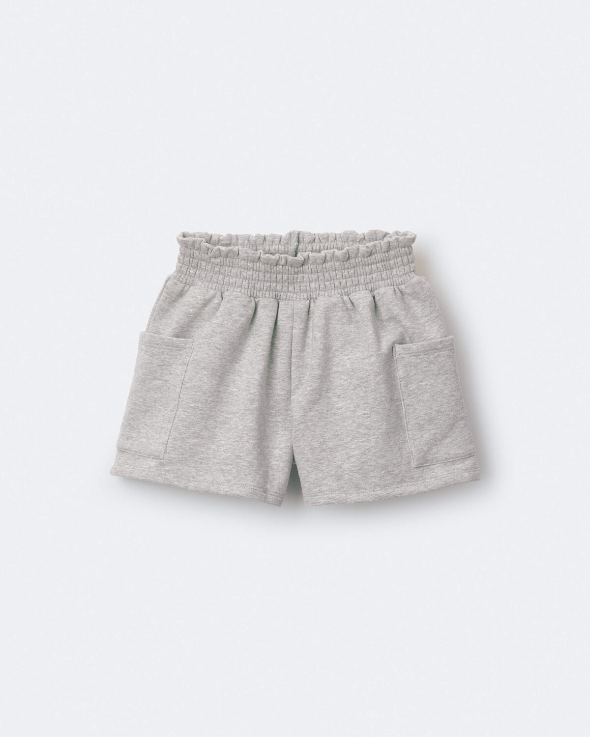 Toddler Girl Fleece Swing Shorts with Pockets - Heathered Grey - Image 2