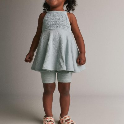 Toddler Girl Brooklyn Bike Shorts - Light Blue