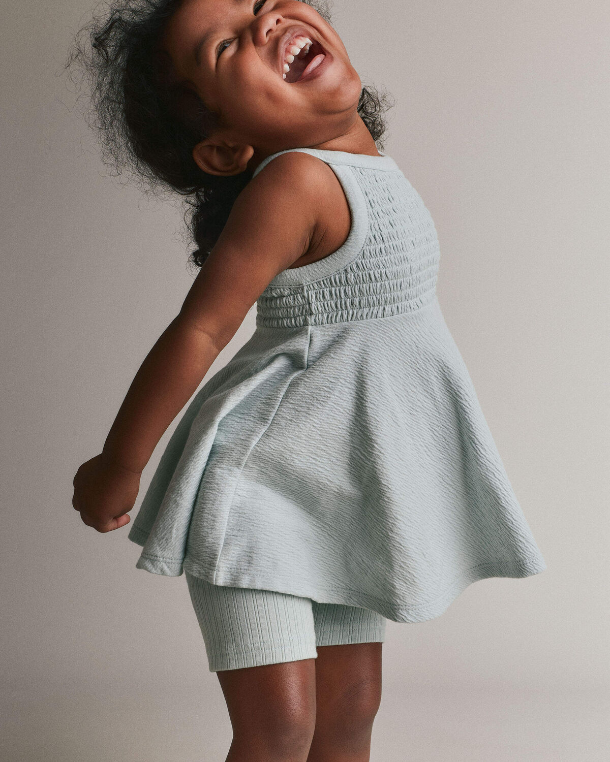 Toddler Girl Brooklyn Bike Shorts - Light Blue - Image 3