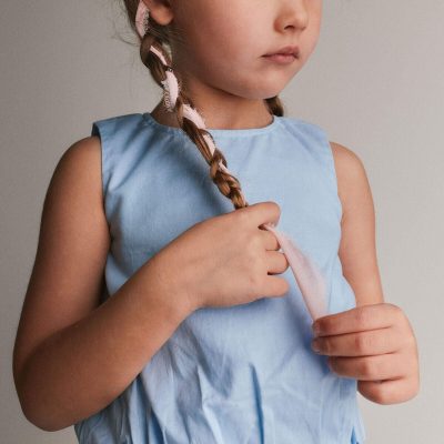 Toddler Girl Bubble Hem Top - Blue