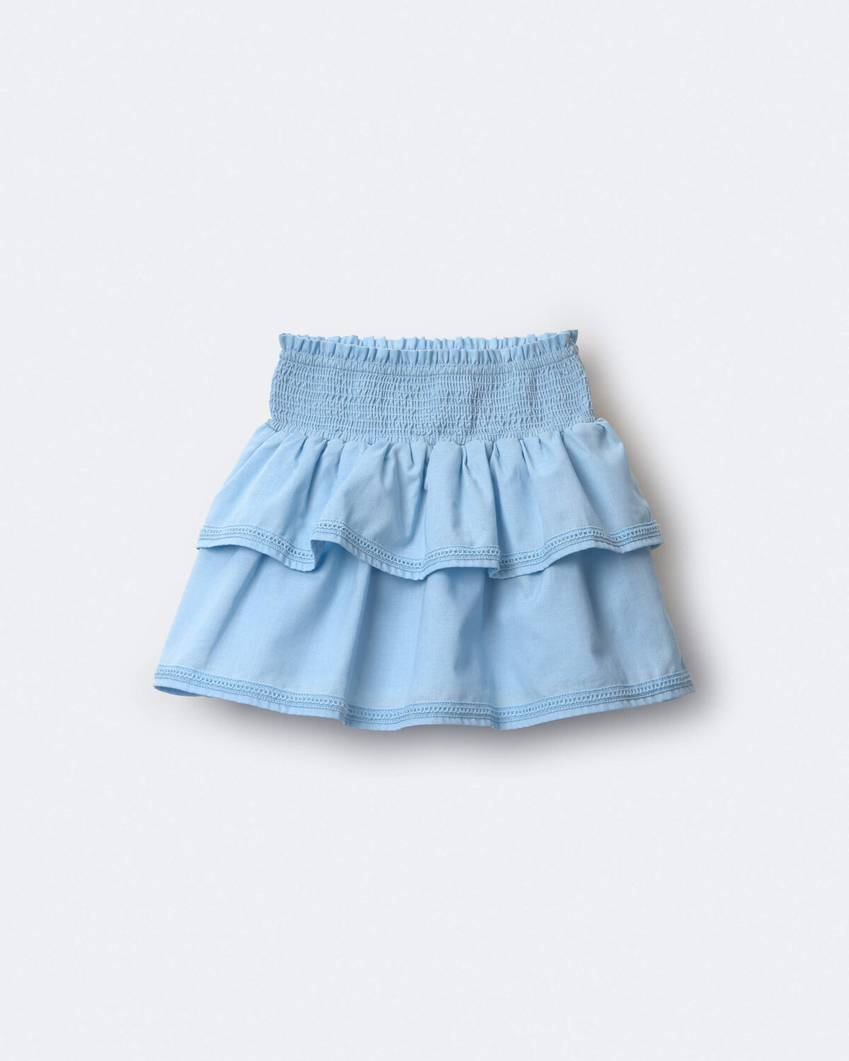 Toddler Girl Smocked Tiered Skirt - Blue - Image 2