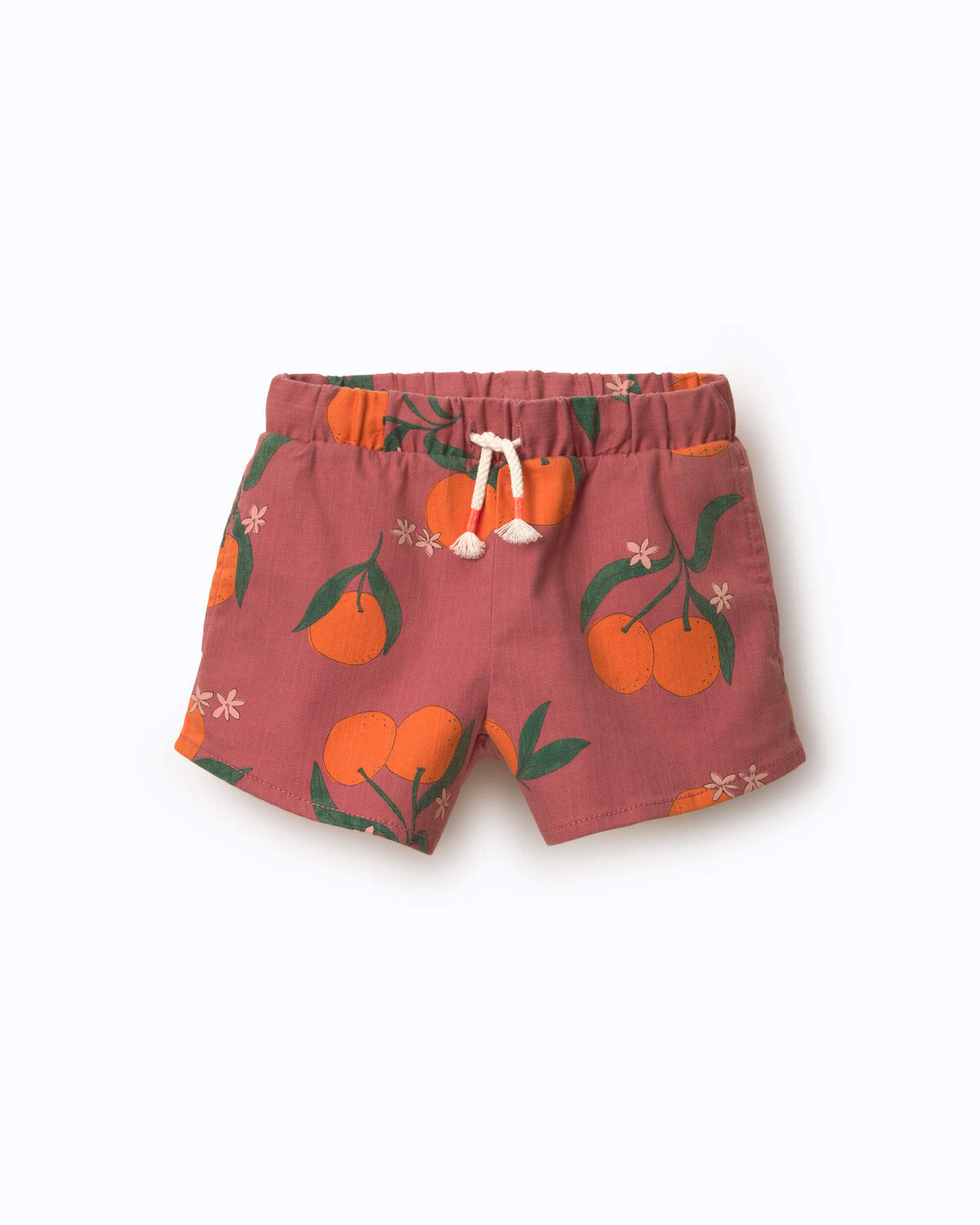 Toddler Girl A-Line Shorts in Clementine Grove Print - Rose - Image 2