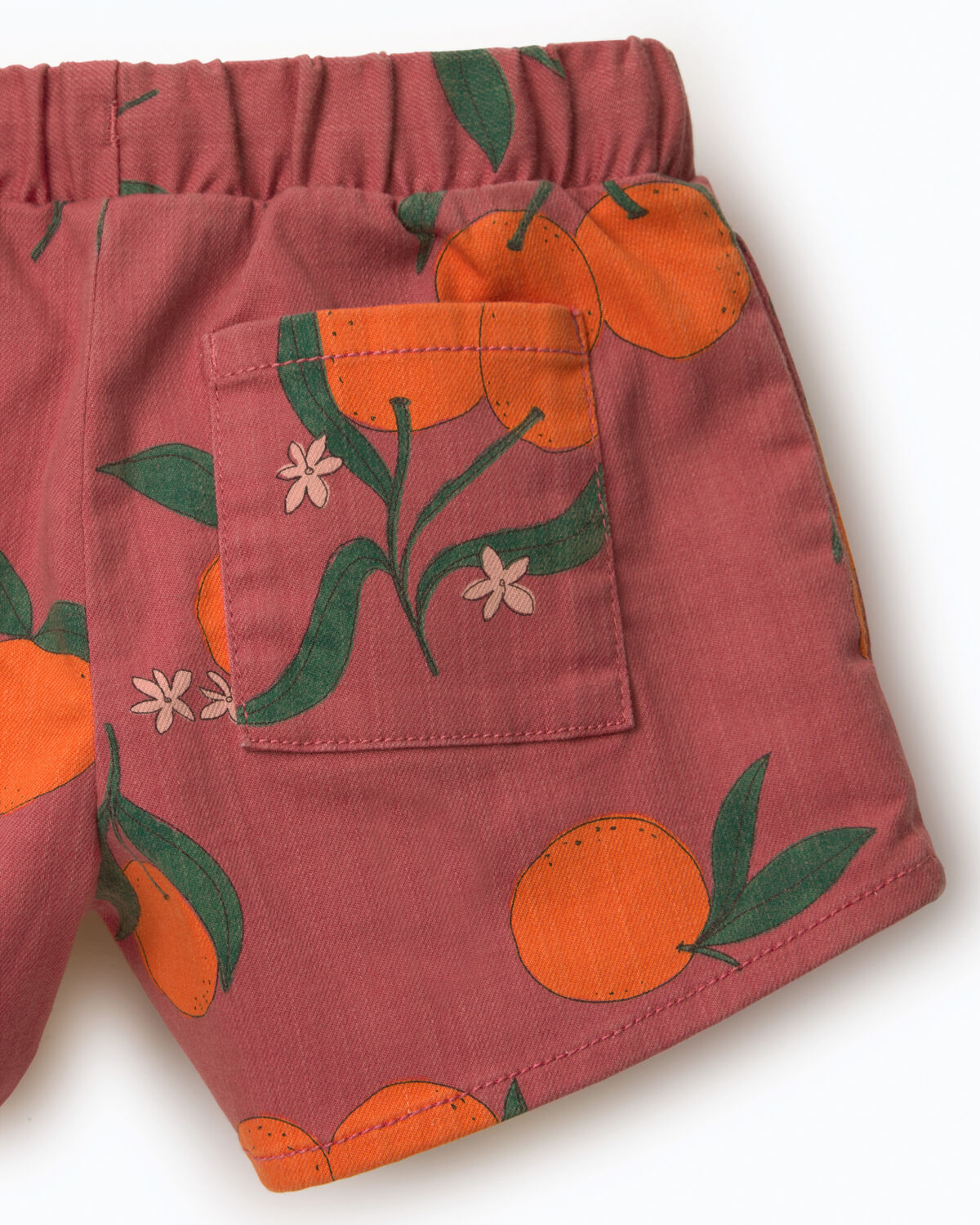 Toddler Girl A-Line Shorts in Clementine Grove Print - Rose - Image 6
