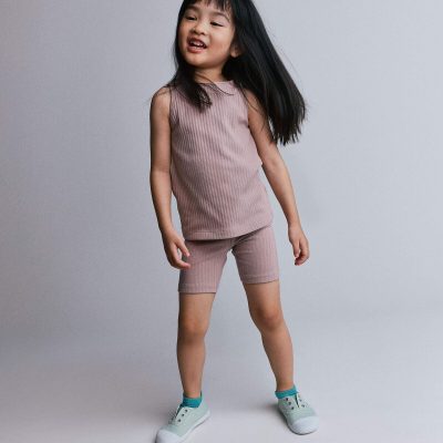 Toddler Girl Brooklyn Bike Shorts - Mauve