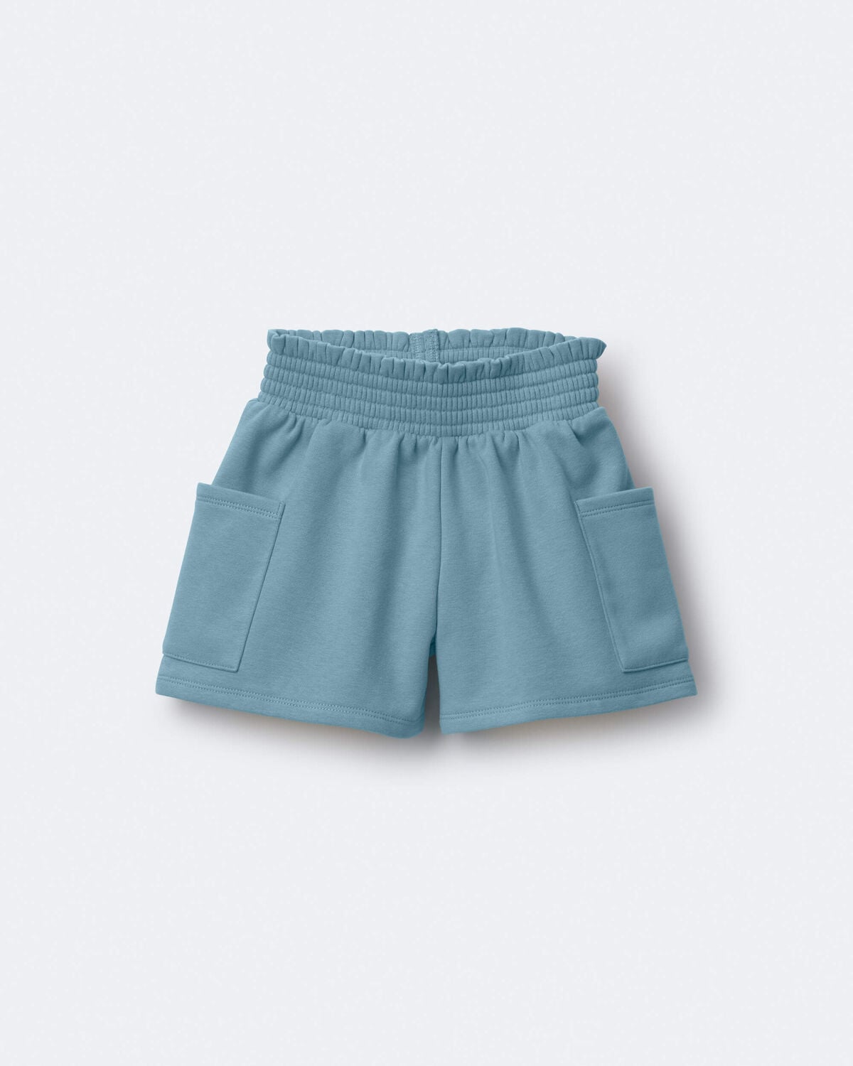 Toddler Girl Swing Shorts with Pockets - Light Blue - Image 2