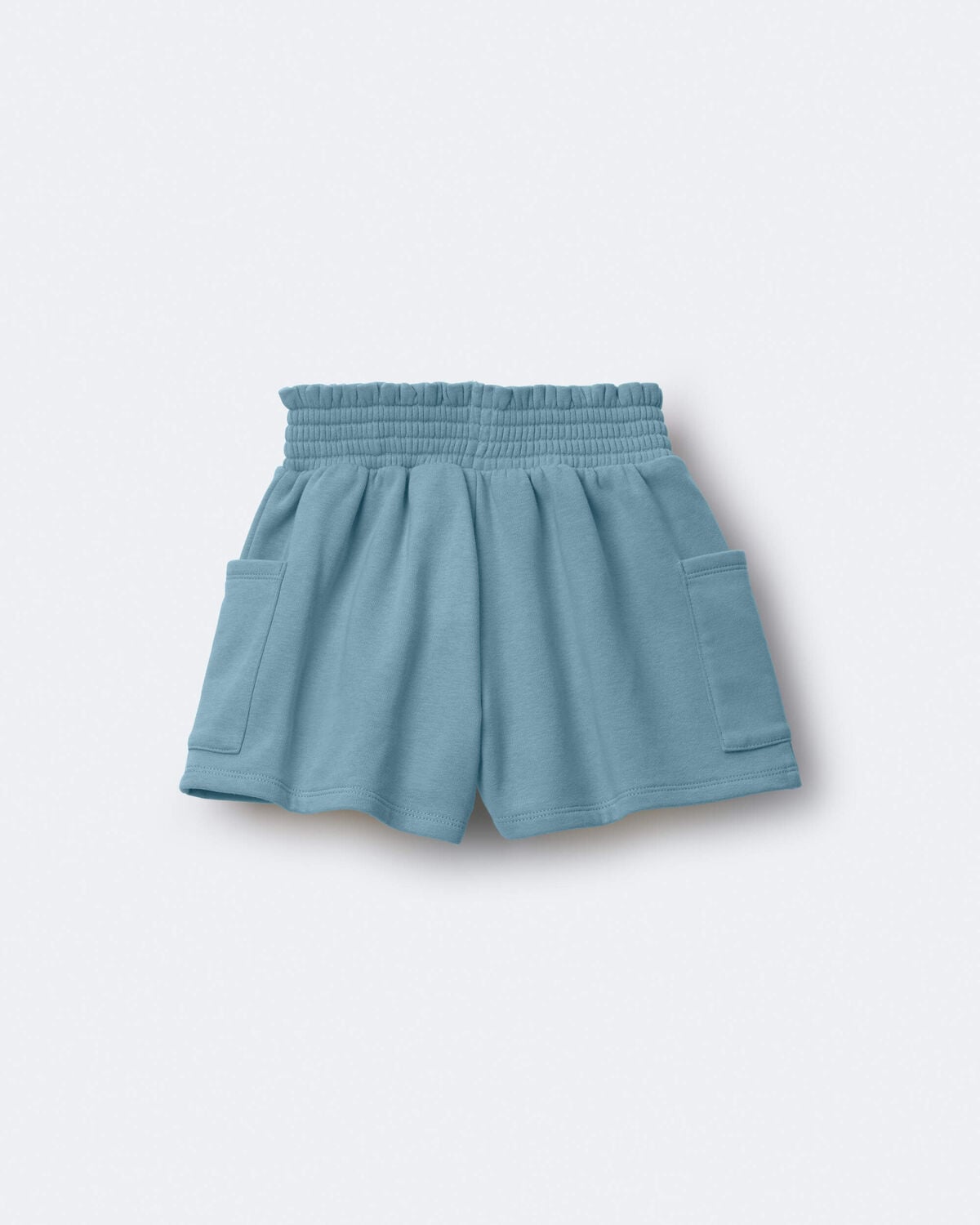 Toddler Girl Swing Shorts with Pockets - Light Blue - Image 5