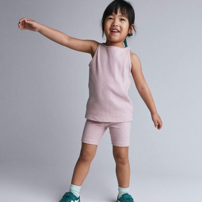Toddler Girl Brooklyn Bike Shorts - Light Pink
