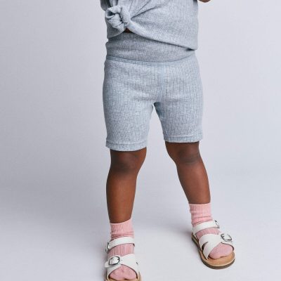 Toddler Girl Brooklyn Bike Shorts - Heather Grey