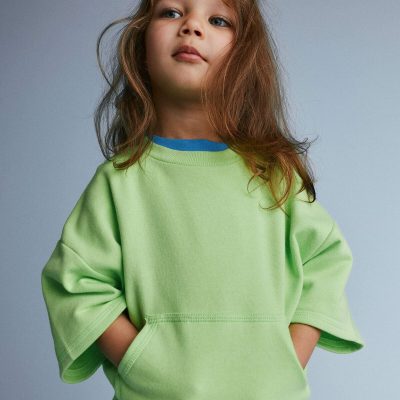 Toddler Breezy Top with Pocket - Lime Green