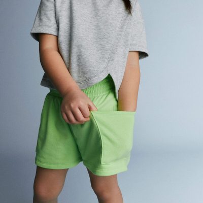 Toddler Girl Swing Shorts with Pockets - Lime Green