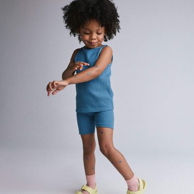 Toddler Girl Brooklyn Bike Shorts - Blue