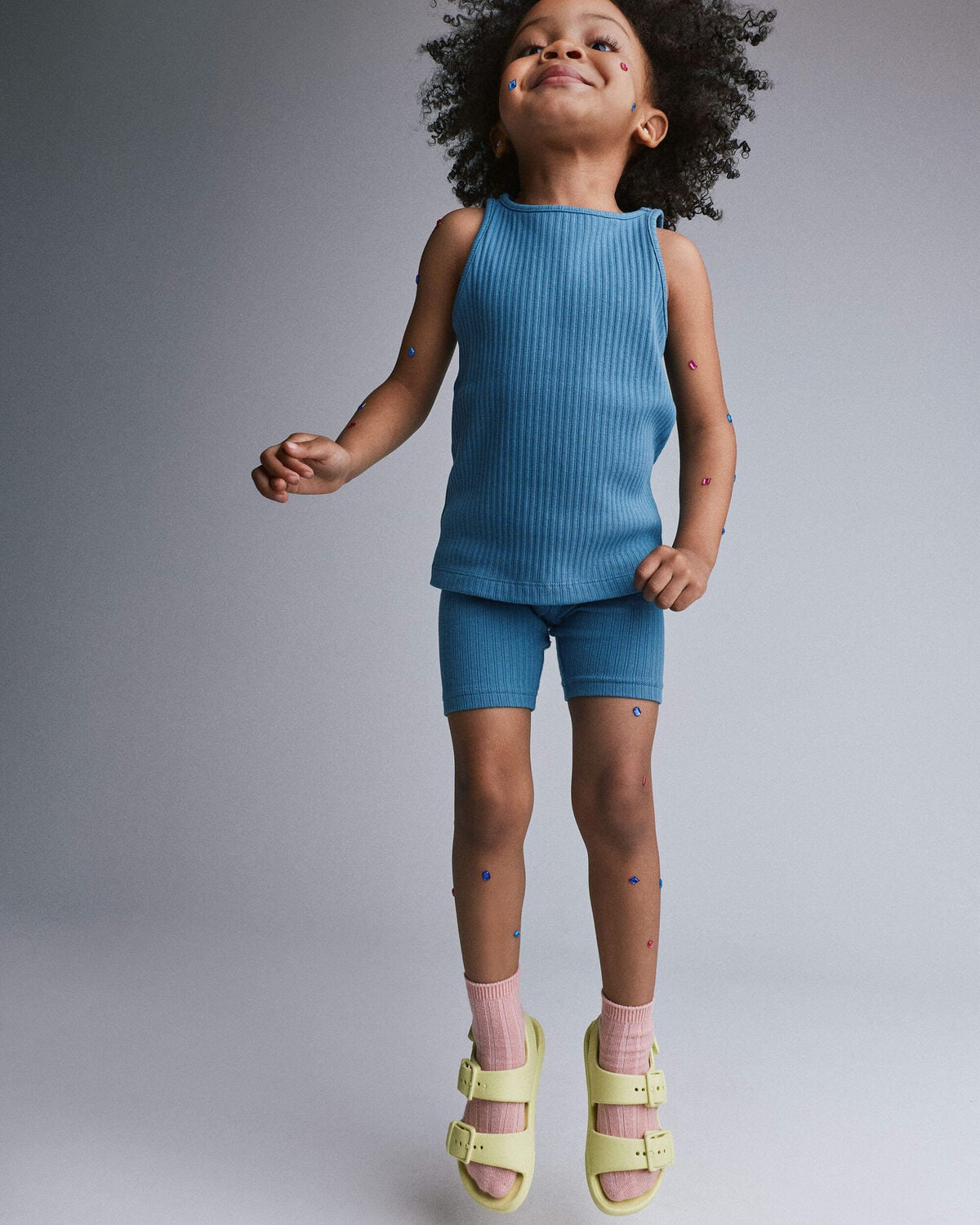 Toddler Girl Brooklyn Bike Shorts - Blue - Image 4