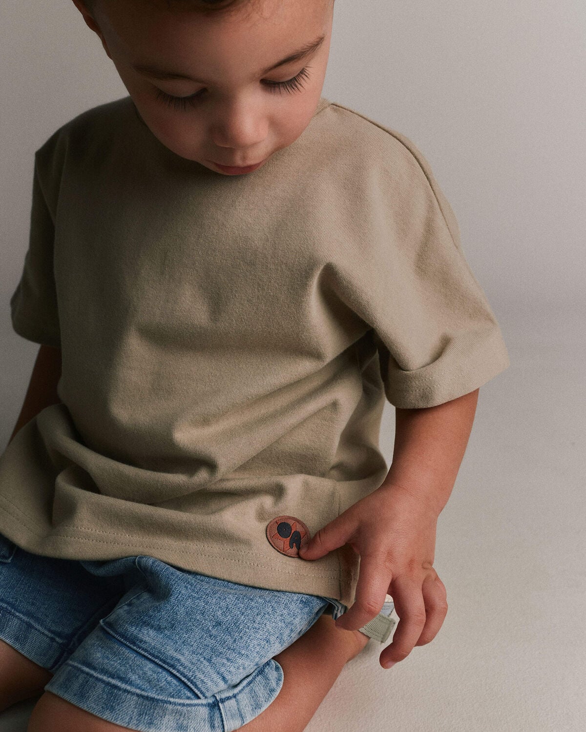 Toddler Premium Dolman Tee - Tan - Image 3