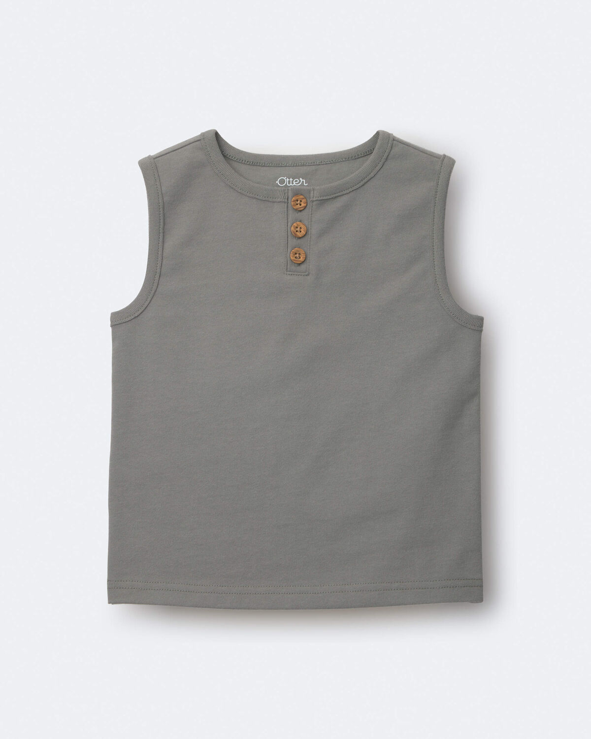 Toddler Boy Henley Tank - Grey - Image 2